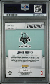 2024 Panini Instant WNBA Leonie Fiebich #251 White Tiger SP/5 Rookie PSA 9 RC
